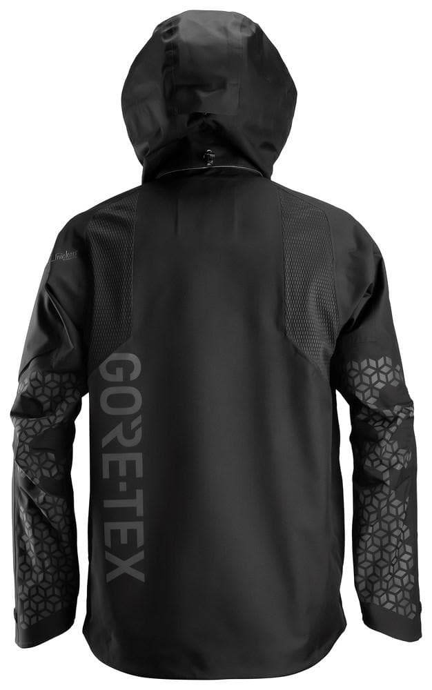 Snickers 1980 FlexiWork, Waterproof GORE-TEX Shell Jacket Black Large - Apparel & Accessories > Clothing > Outerwear > Coats & Jackets > Rain Coats SALE JACKETS