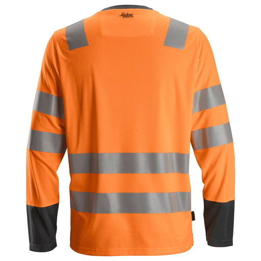 Snickers 2433 AllroundWork Hi-Vis Long Sleeve Shirt CL2 Various Colours - HI-VIS T-SHIRTS