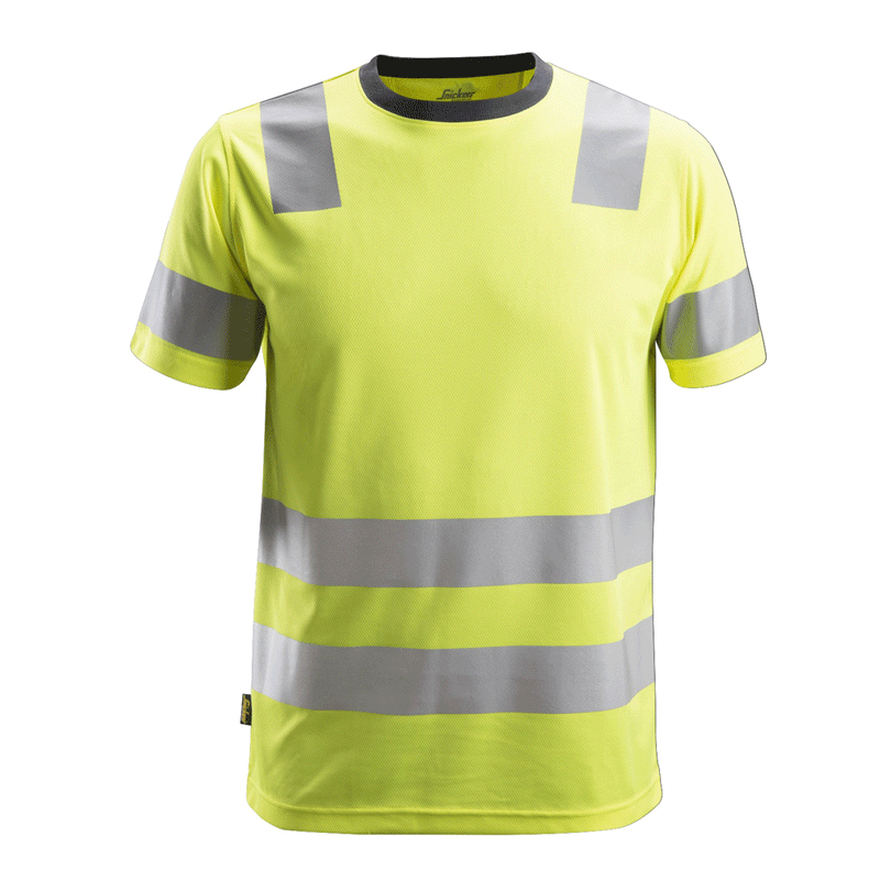 Snickers 2530 AllroundWork, Hi-Vis T-Shirt CL 2 Various Colours - HI-VIS T-SHIRTS