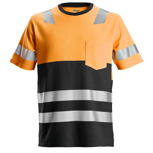 Snickers 2534 AllroundWork, Hi-Vis T-Shirt CL 1 Various Colours - HI-VIS T-SHIRTS
