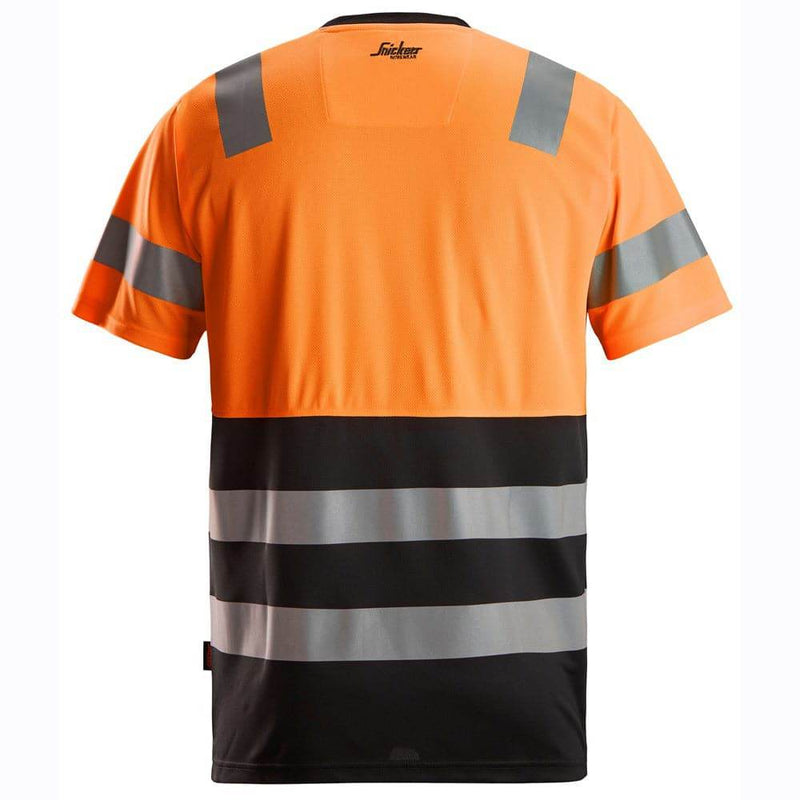 Snickers 2535 High-Vis Class 1 Short Sleeve Work T-Shirt - HI-VIS T-SHIRTS