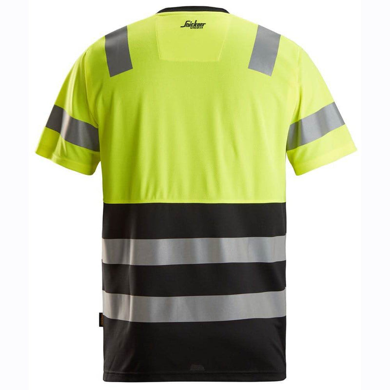 Snickers 2535 High-Vis Class 1 Short Sleeve Work T-Shirt - HI-VIS T-SHIRTS