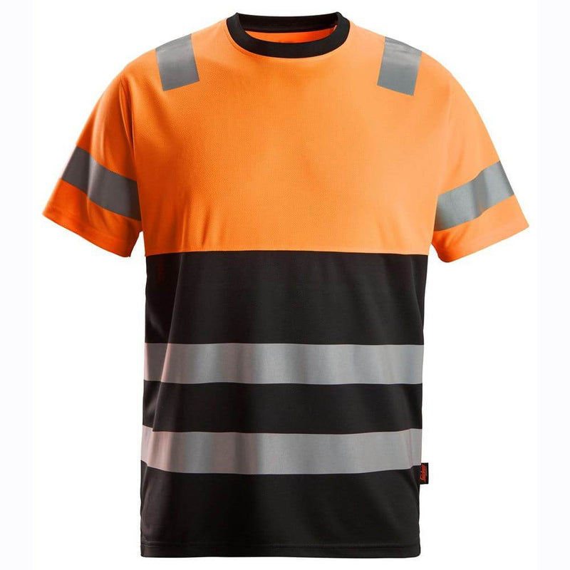 Snickers 2535 High-Vis Class 1 Short Sleeve Work T-Shirt - HI-VIS T-SHIRTS