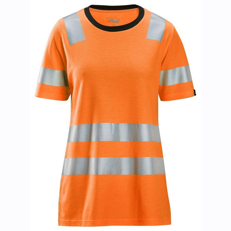 Snickers 2537 High-Vis Class 2 Women's Work T-Shirt - WOMENS HI-VIS CLOTHING
