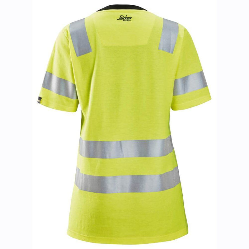 Snickers 2537 High-Vis Class 2 Women's Work T-Shirt - WOMENS HI-VIS CLOTHING