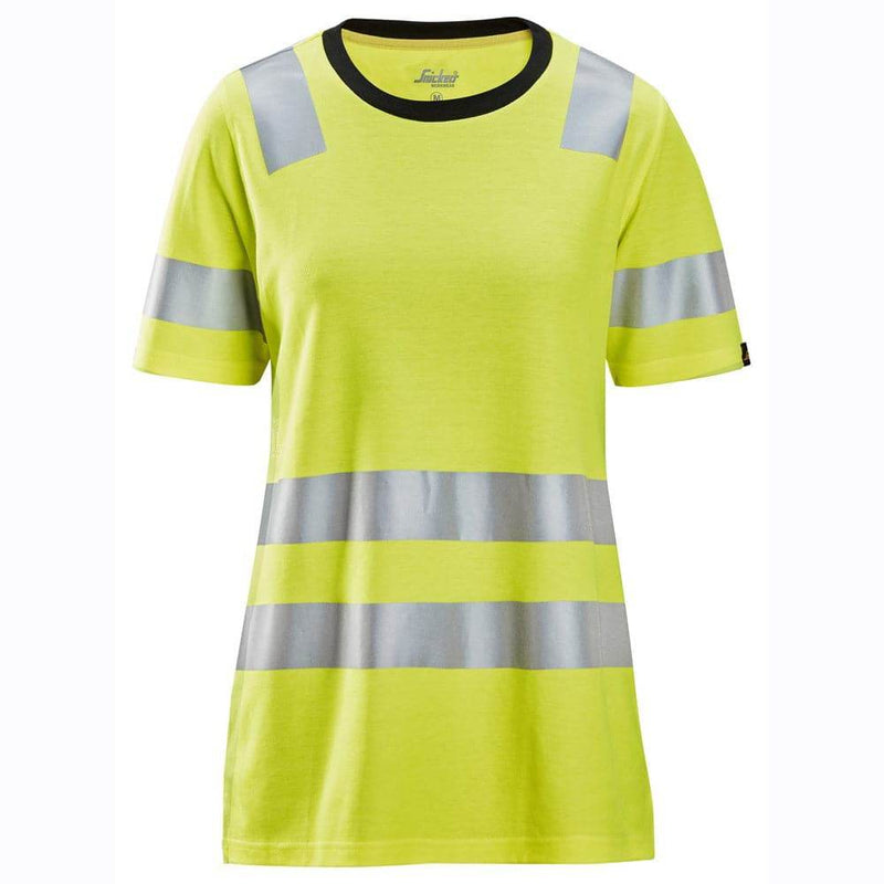Snickers 2537 High-Vis Class 2 Women's Work T-Shirt - WOMENS HI-VIS CLOTHING