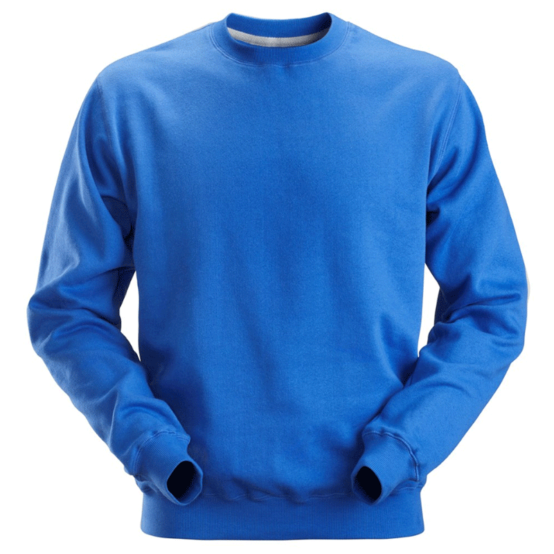 Snickers 2810 Plain Crew Neck Sweatshirt Jumper True Blue 2XL - Apparel & Accessories > Clothing > Clothing Tops > Sweatshirts SALE SWEATSHIRTS