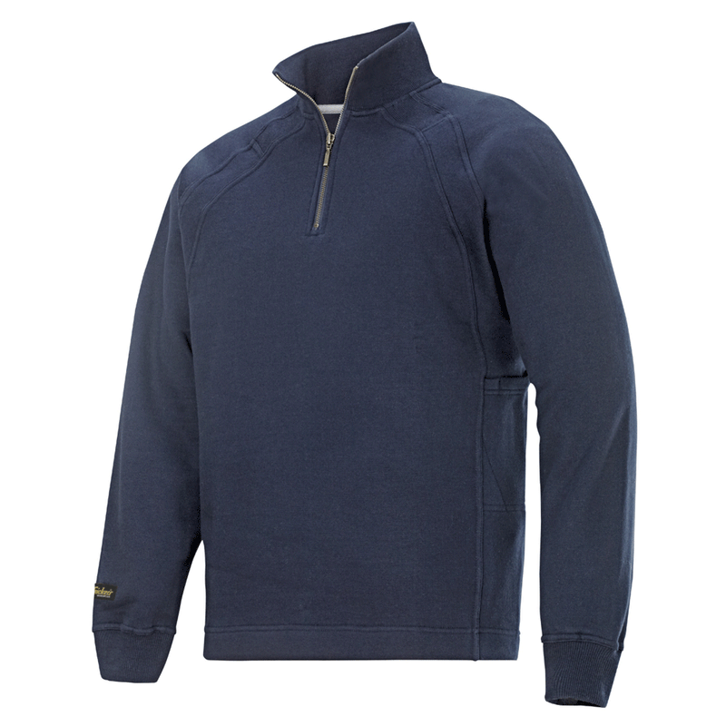 Snickers 2813 ½ Zip Sweatshirt Jumper With MultiPockets™ Navy Blue Small - Apparel & Accessories > Clothing > Clothing Tops > Sweatshirts SWEATSHIRTS