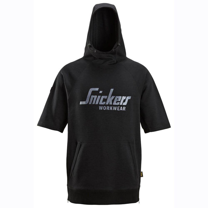 Snickers 2850 Logo Short Sleeve Hoodie Sweatshirt - HOODIES