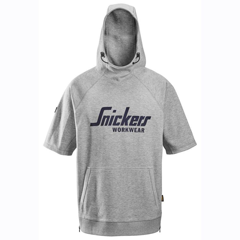 Snickers 2850 Logo Short Sleeve Hoodie Sweatshirt - HOODIES