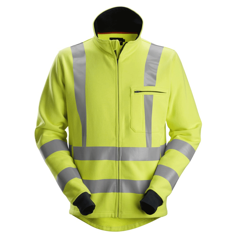 Snickers 2864 ProtecWork, Flame Retardant Anti-Static Full Zip Hi-Vis Sweatshirt, Class 3 - FLAME RETARDANT JACKETS