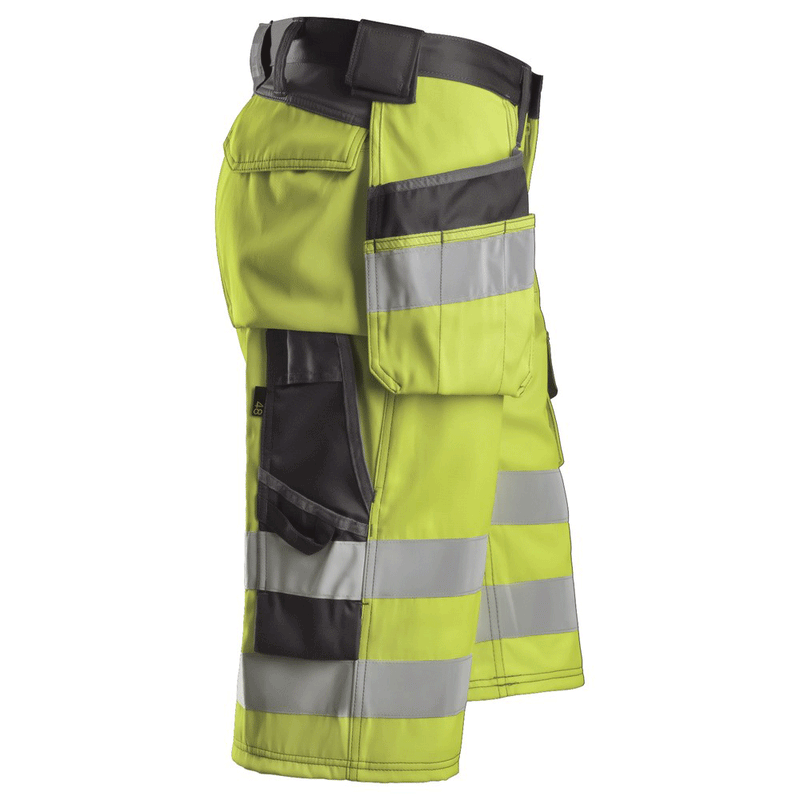 Snickers 3033 Hi-Vis Holster Pocket Shorts, Class 1 Various Colours - HI-VIS SHORTS