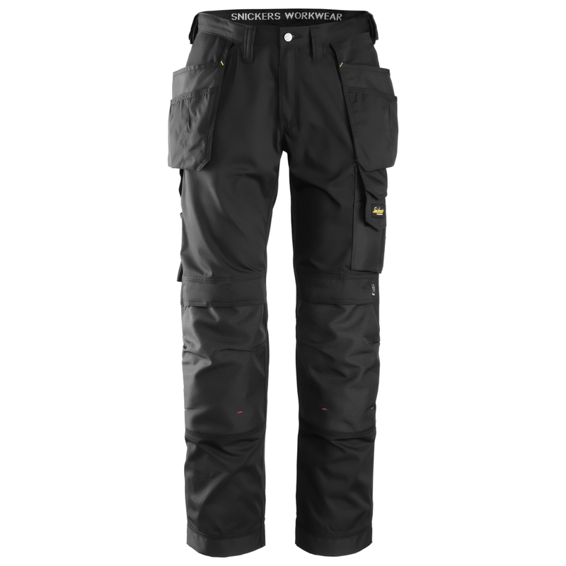 Snickers 3211 Craftsmen Holster Pocket Trousers, CoolTwill Black 47" Waist 30" Leg - Snickers Size 120 - Apparel & Accessories > Clothing > Pants > Cargo Pants SALE TROUSERS