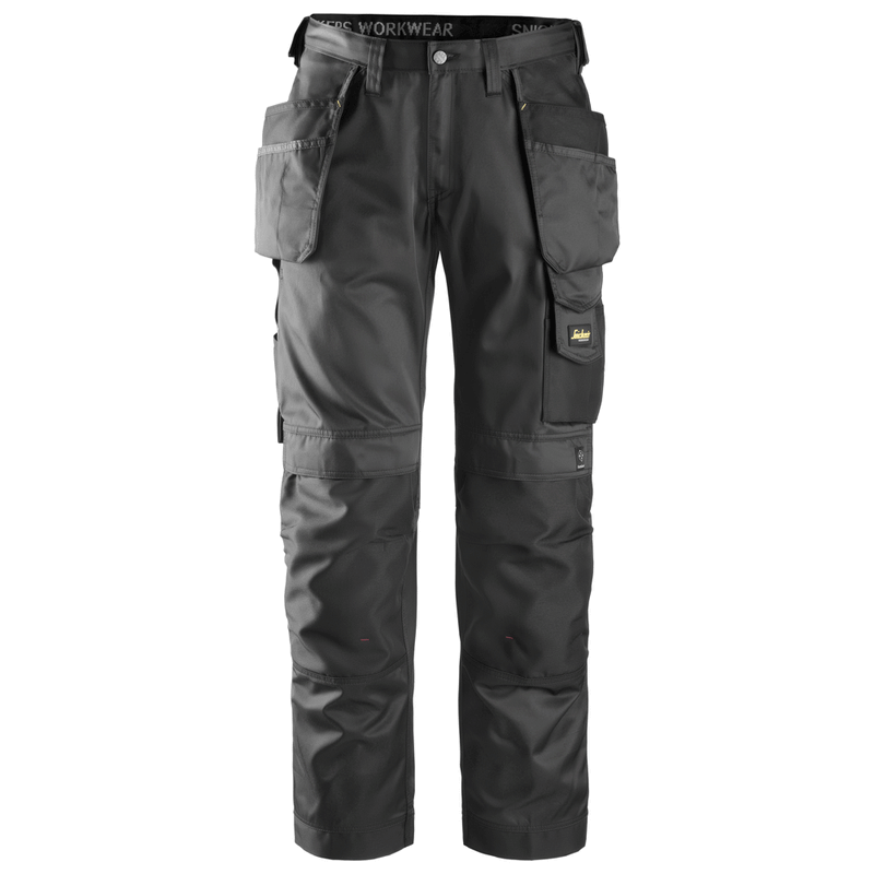 Snickers 3212 Craftsmen Holster Pocket Trousers, DuraTwill Black, Waist 33" Leg 37"-Snickers 248 - Apparel & Accessories > Clothing > Uniforms & Workwear > Contractor Pants & Coveralls SALE TROUSERS