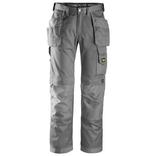 Snickers 3212 Craftsmen Holster Pocket Trousers, DuraTwill Grey - KNEE PAD TROUSERS