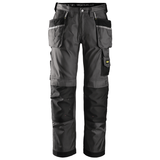Snickers 3212 Craftsmen Holster Pocket Trousers, DuraTwill Muted Black/Black - KNEE PAD TROUSERS