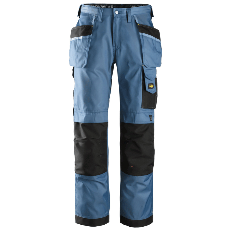 Snickers 3212 Craftsmen Holster Pocket Trousers, DuraTwill Ocean Blue/Black - KNEE PAD TROUSERS