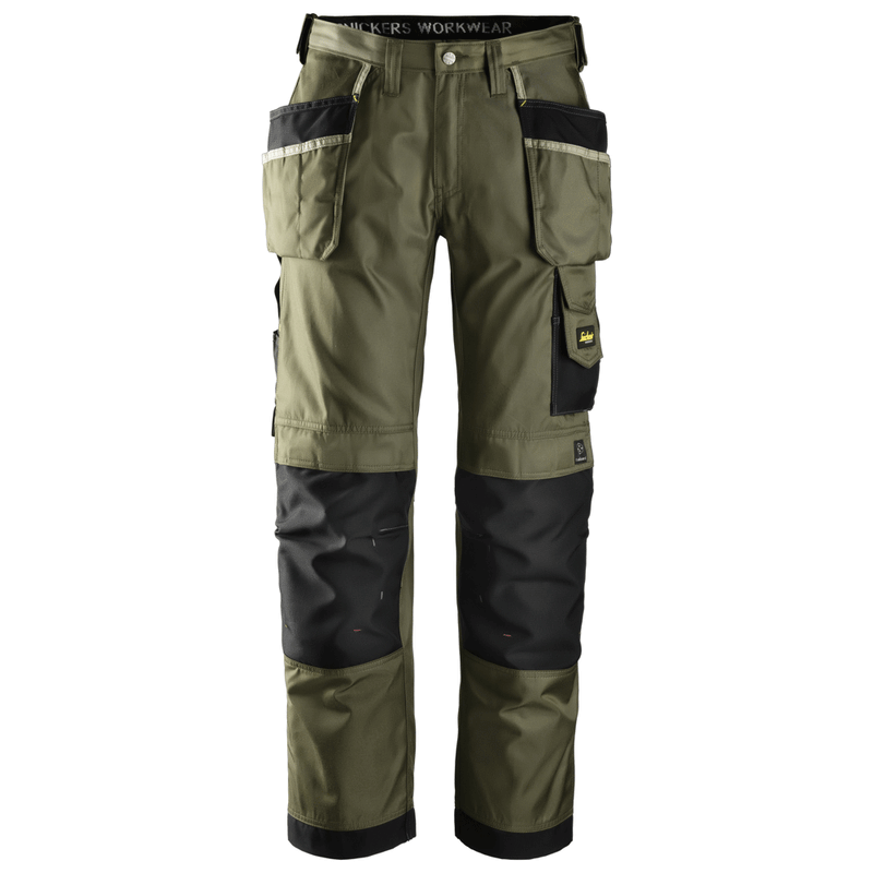 Snickers 3212 Craftsmen Holster Pocket Trousers, DuraTwill Olive Green/Black, 41" Waist 30" Leg-Snickers 112 - Apparel & Accessories > Clothing > Uniforms & Workwear > Contractor Pants & Coveralls SALE TROUSERS