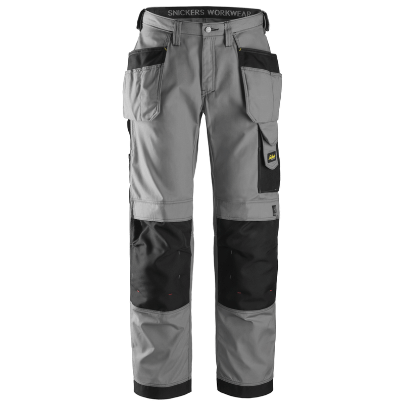 Snickers 3213 Craftsmen Holster Pocket Trousers, Rip-Stop Grey/Black, 33" Waist 28" Leg-Snickers 192 - Apparel & Accessories > Clothing > Uniforms & Workwear > Contractor Pants & Coveralls SALE TROUSERS