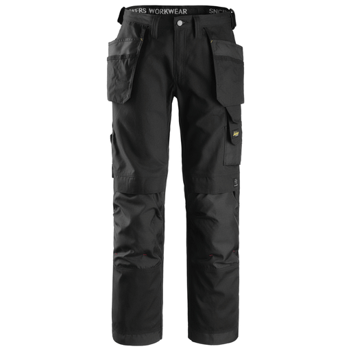 Snickers 3214 Craftsmen Holster Pocket Trousers, Canvas+ Black, 28" Waist 32" Leg-Snickers 42 - Apparel & Accessories > Clothing > Uniforms & Workwear > Contractor Pants & Coveralls SALE TROUSERS
