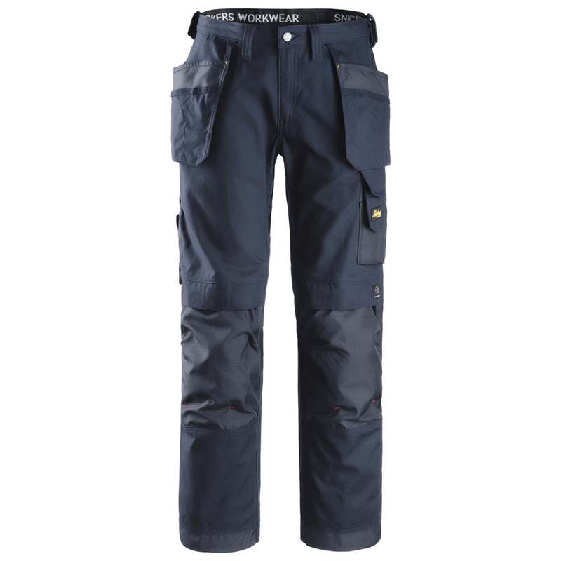 Snickers 3214 Craftsmen Holster Pocket Trousers, Canvas+ Navy Blue - KNEE PAD TROUSERS