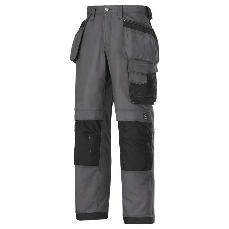 Snickers 3214 Craftsmen Holster Pocket Trousers, Canvas+ Steel Grey/Black, 31" Waist 32" Leg-Snickers 46 - Apparel & Accessories > Clothing > Uniforms & Workwear > Contractor Pants & Coveralls SALE TROUSERS