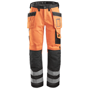Snickers 3233 High-Vis Holster Pocket Trousers, Class 2 Various Colours - HI-VIS TROUSERS