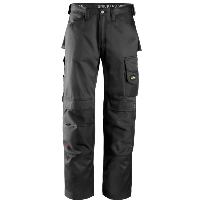 Snickers 3312 Craftsmen Trousers, DuraTwill Black - KNEE PAD TROUSERS