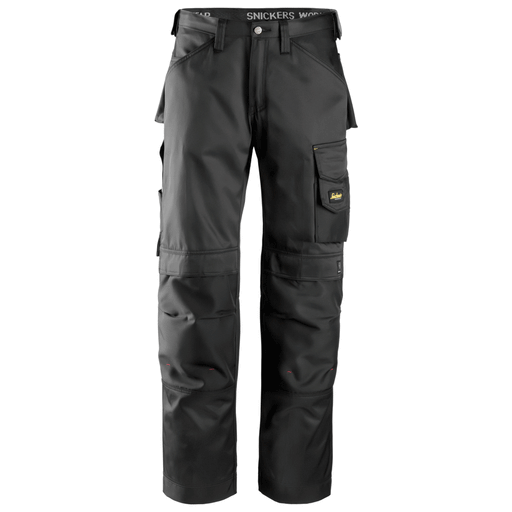 Snickers 3312 Craftsmen Trousers, DuraTwill Black 36" Waist - 32" Leg - Snickers Size 52 - SALE TROUSERS