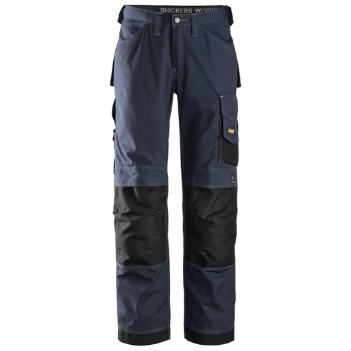 Snickers 3313 Craftsmen Trousers, Rip-Stop Navy Blue/Black, 38" Waist 30" Leg-Snickers 104 - Apparel & Accessories > Clothing > Uniforms & Workwear > Contractor Pants & Coveralls SALE TROUSERS