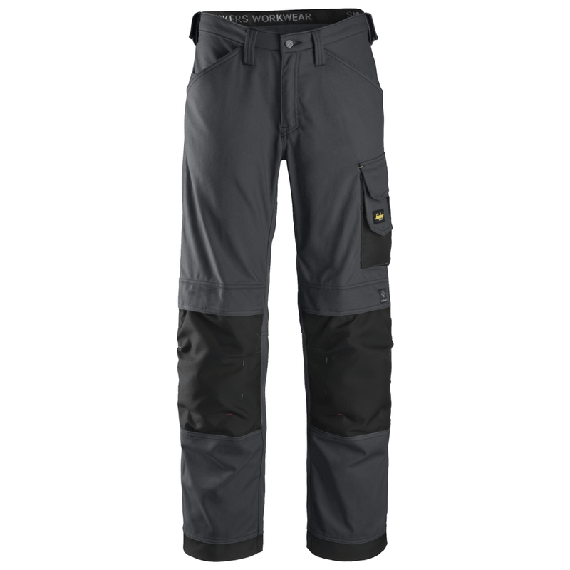 Snickers 3314 Craftsmen Trousers, Canvas+ Steel Grey/Black - KNEE PAD TROUSERS