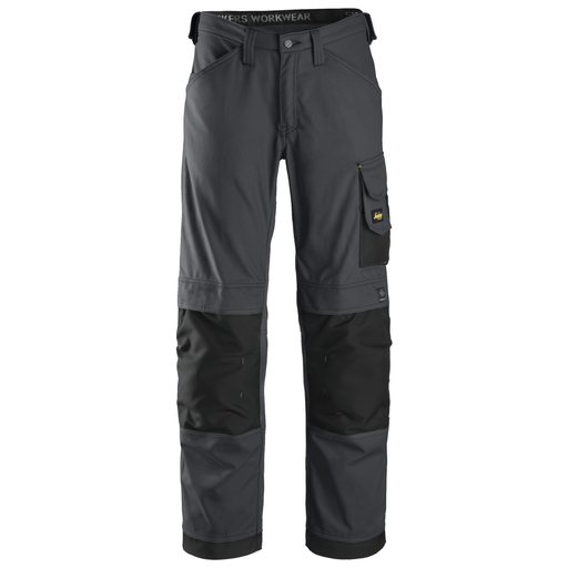 Snickers 3314 Craftsmen Trousers, Canvas+ Steel Grey/Black - KNEE PAD TROUSERS
