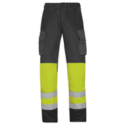 Snickers 3833 Hi-Vis Trousers, Class 1 Various Colours - HI-VIS TROUSERS
