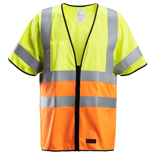 Snickers 4361 ProtecWork, Flame Retardant Hi-Vis Vest, Class 3 Various Colours - FLAME RETARDANT SHIRTS