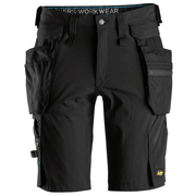 Snickers 6108 LiteWork, Detachable Holster Pockets Work Shorts Black, 31" Waist-Snickers 46 - Apparel & Accessories > Clothing > Shorts > Cargo Shorts SALE SHORTS