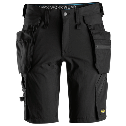 Snickers 6108 LiteWork, Detachable Holster Pockets Work Shorts Black, 31" Waist-Snickers 46 - Apparel & Accessories > Clothing > Shorts > Cargo Shorts SALE SHORTS