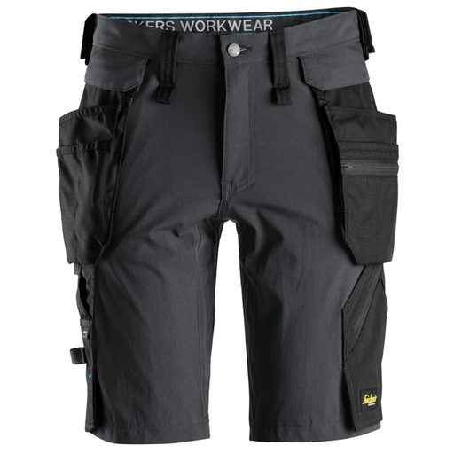 Snickers 6108 LiteWork, Detachable Holster Pockets Work Shorts Black, 31" Waist-Snickers 46 - Apparel & Accessories > Clothing > Shorts > Cargo Shorts SALE SHORTS