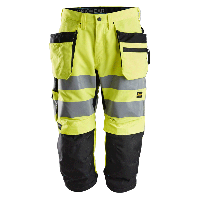 Snickers 6134 LiteWork, Hi-Vis Pirates+ Holster Pockets Class 2 Various Colours - HI-VIS TROUSERS