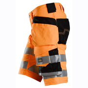 Snickers 6135 Hi-Vis Class 1 Stretch Work Shorts Holster Pockets - HI-VIS SHORTS
