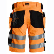Snickers 6135 Hi-Vis Class 1 Stretch Work Shorts Holster Pockets - HI-VIS SHORTS