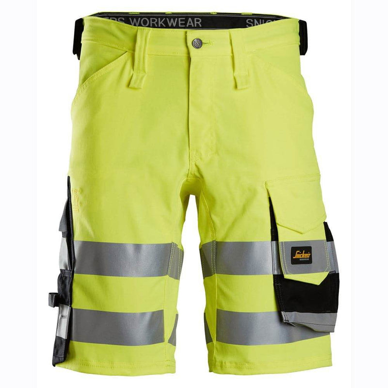 Snickers 6136 Hi-Vis Class 1 Stretch Work Shorts - HI-VIS SHORTS