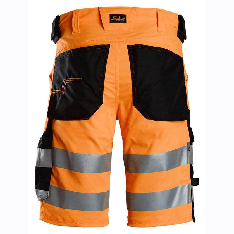Snickers 6136 Hi-Vis Class 1 Stretch Work Shorts - HI-VIS SHORTS