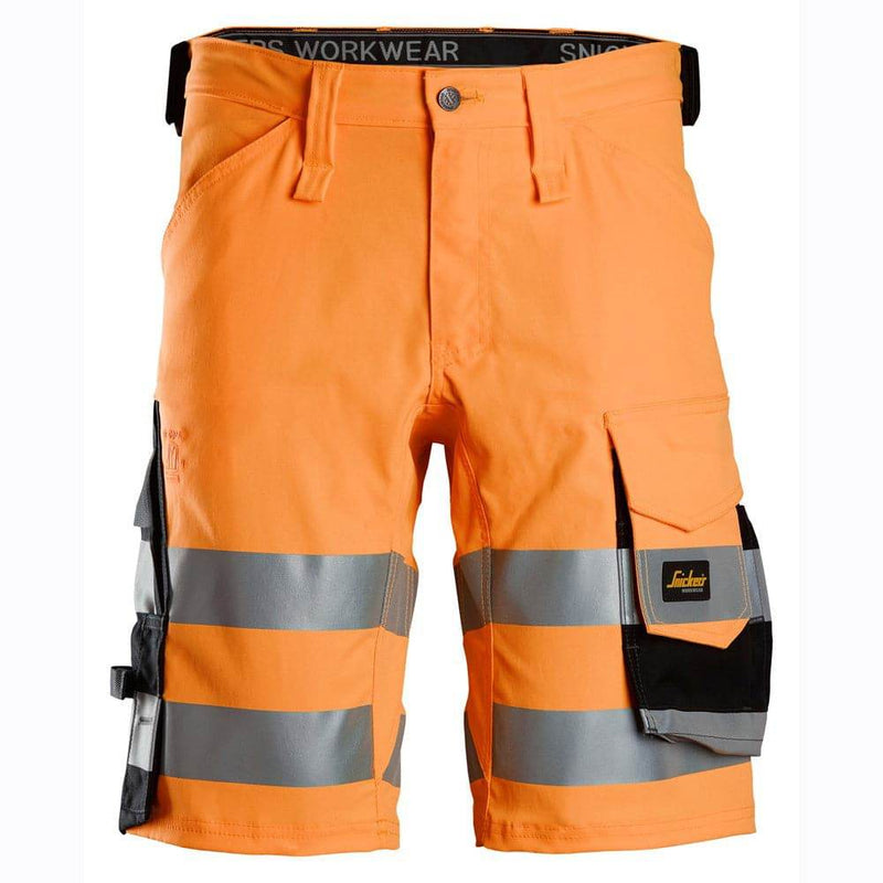 Snickers 6136 Hi-Vis Class 1 Stretch Work Shorts - HI-VIS SHORTS