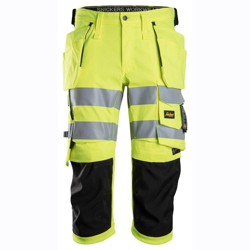 Snickers 6138 High-Vis Class 1/2 Stretch Holster Pocket Pirate Trousers - HI-VIS TROUSERS