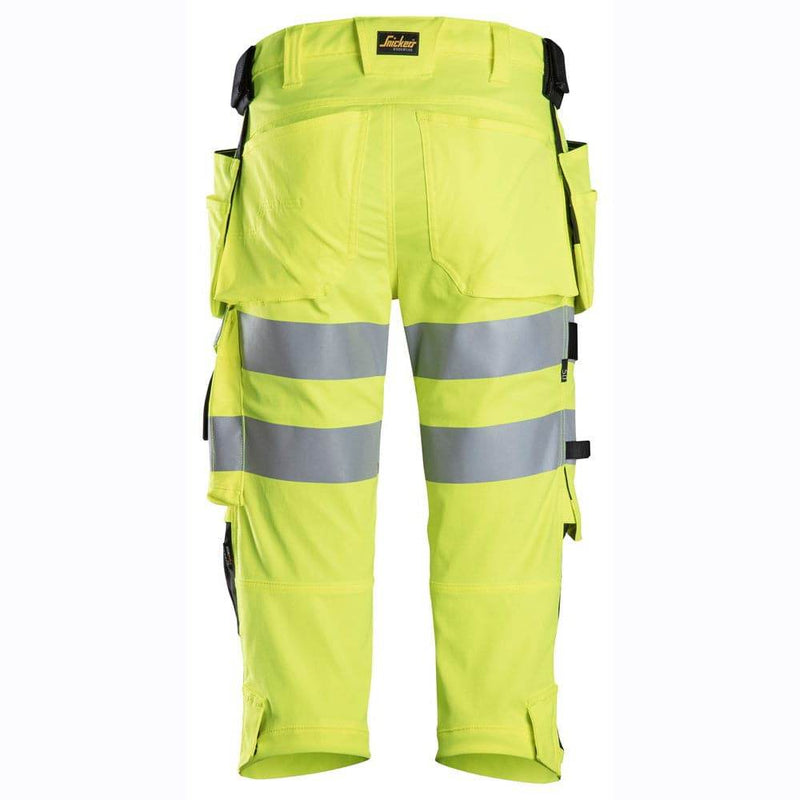 Snickers 6138 High-Vis Class 1/2 Stretch Holster Pocket Pirate Trousers - HI-VIS TROUSERS