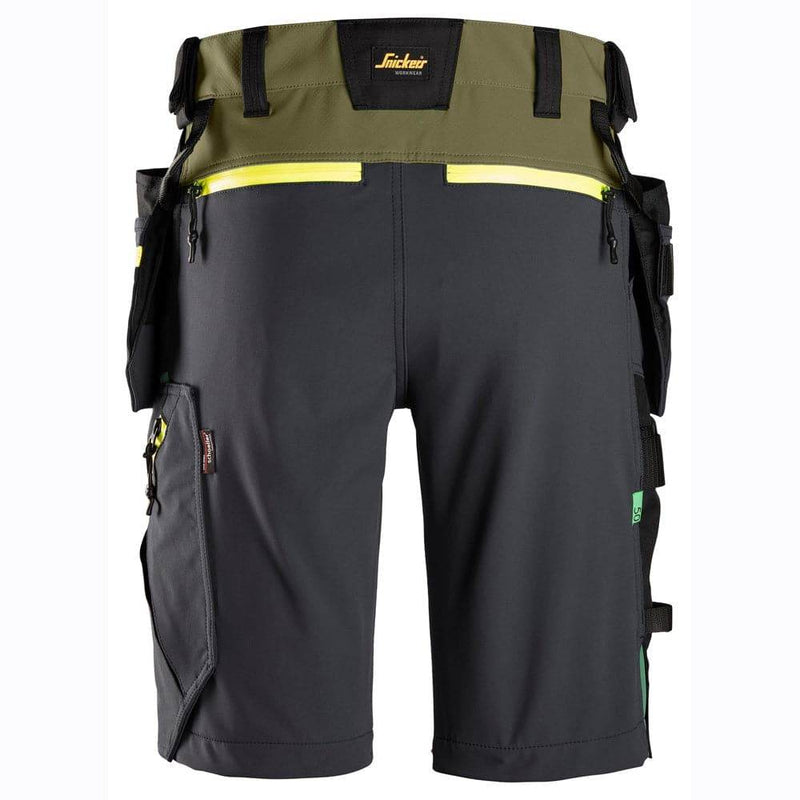 Snickers 6140 FlexiWork, Softshell Stretch Shorts+ Holster Pockets - SHORTS