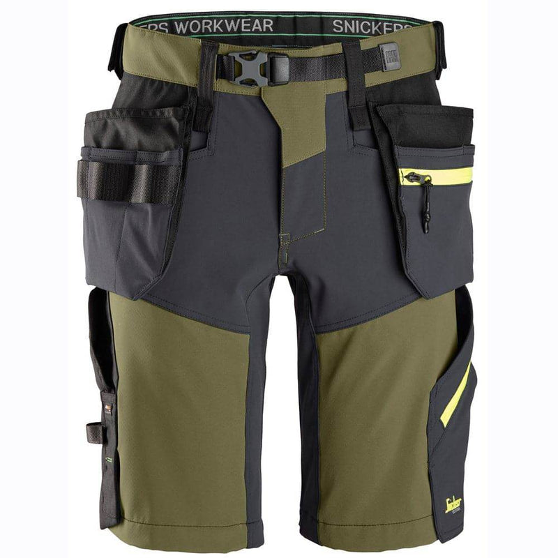 Snickers 6140 FlexiWork, Softshell Stretch Shorts+ Holster Pockets - SHORTS