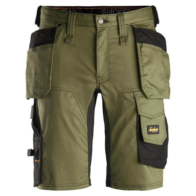 Snickers 6141 AllroundWork Stretch Shorts Holster Pockets - Apparel & Accessories > Clothing > Uniforms > Contractor Pants & Coveralls SHORTS