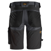 Snickers 6143 AllroundWork Stretch Shorts Steel Grey/Black, 36" Waist-Snickers 52 - Apparel & Accessories > Clothing > Shorts > Cargo Shorts SALE SHORTS