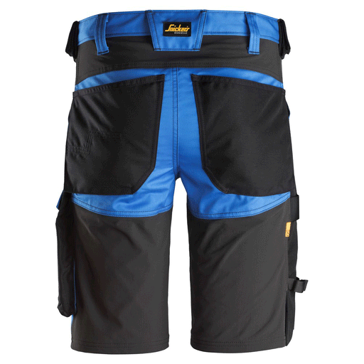 Snickers 6143 AllroundWork Stretch Shorts True Blue / Black / (48) - Waist Size 33" - Apparel & Accessories > Clothing > Uniforms > Contractor Pants & Coveralls SHORTS